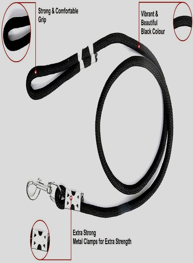 Pups&Pets حبل كلاب أسود أنيق سادة من Pups&Pets - 12 مم - لون أسود متوسط - Image 2